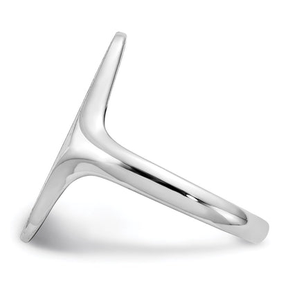 14k White Gold 19.5x9.5mm Closed Back Signet Ring