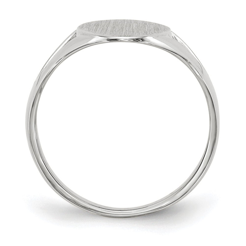 14k White Gold 17.0x9.0mm Closed Back Signet Ring