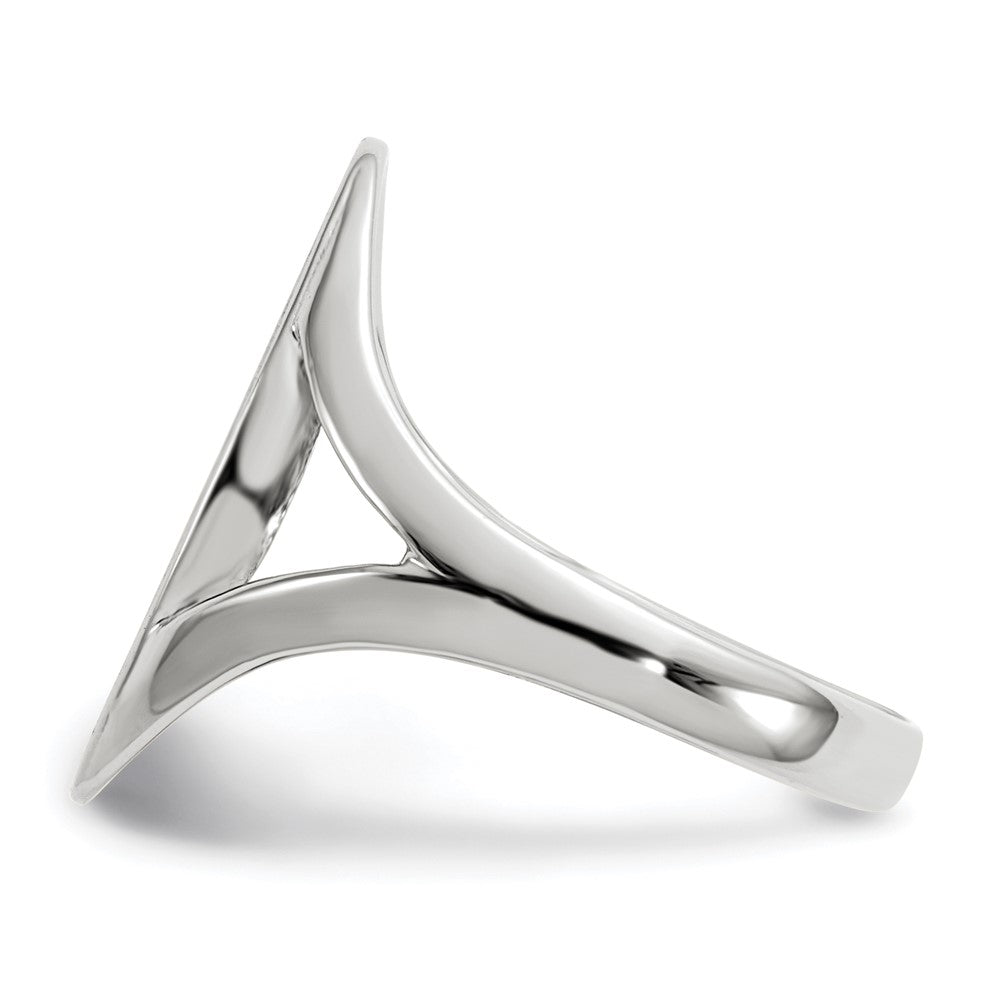 14k White Gold 17.0x9.0mm Closed Back Signet Ring