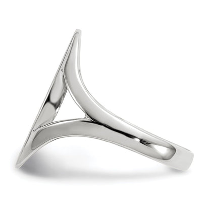 14k White Gold 17.0x9.0mm Closed Back Signet Ring