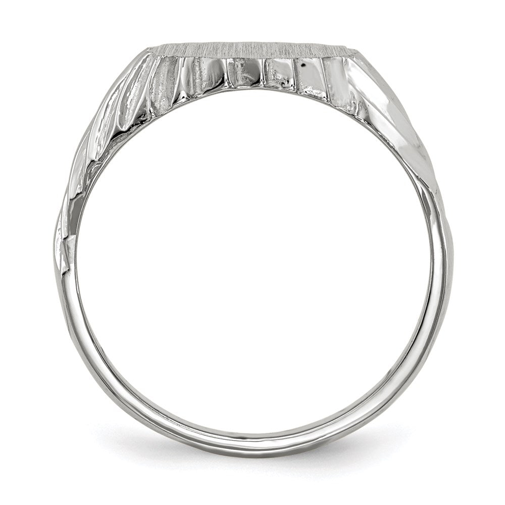 14k White Gold Signet Ring