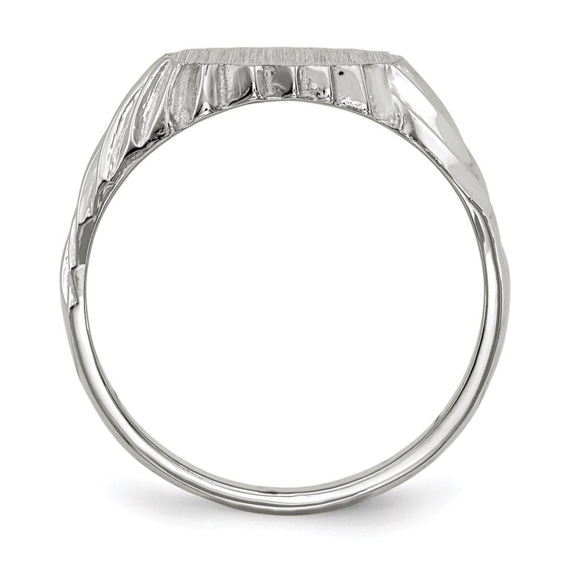 14k White Gold Signet Ring