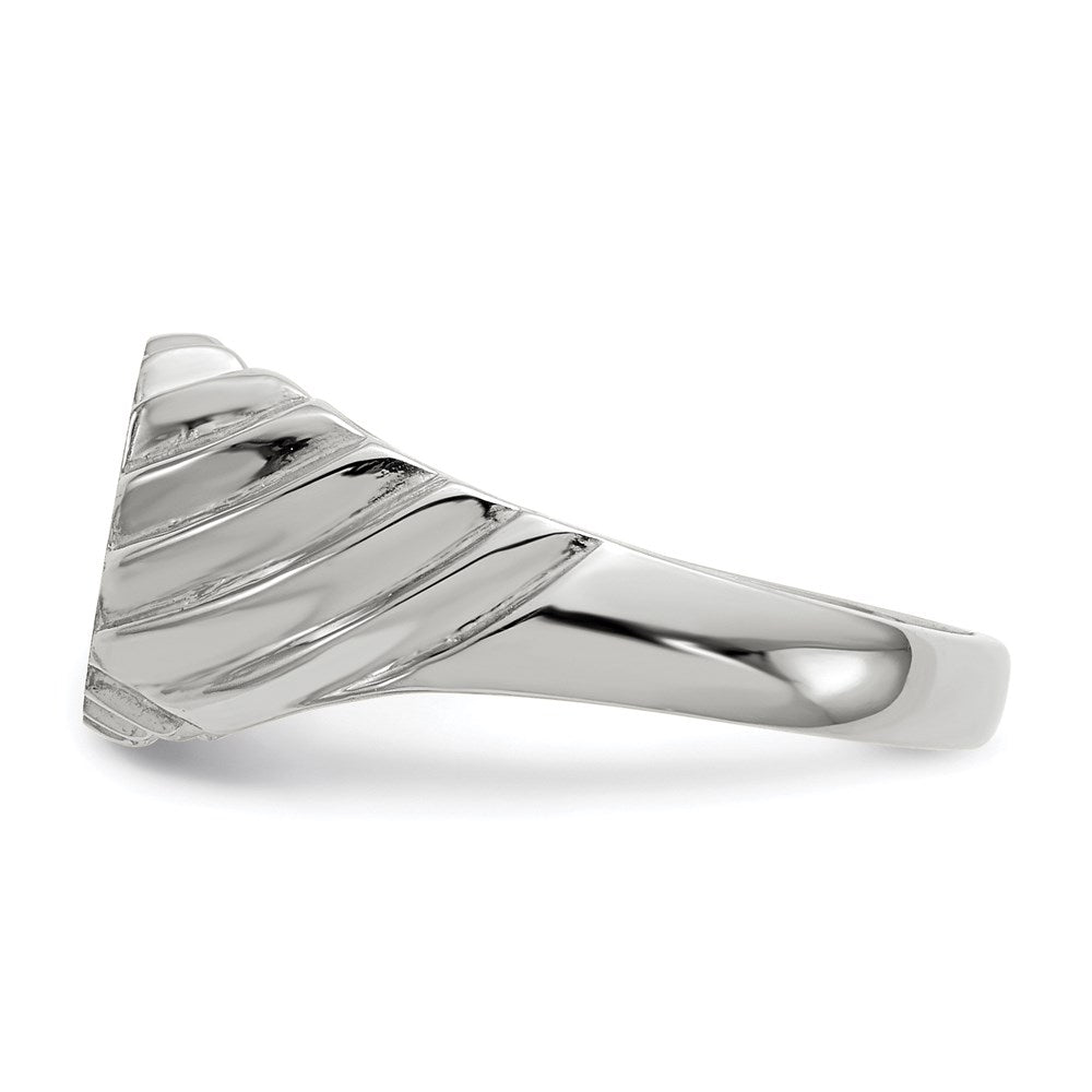 14k White Gold Signet Ring