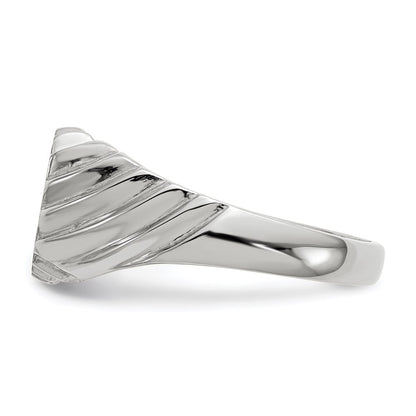 14k White Gold Signet Ring