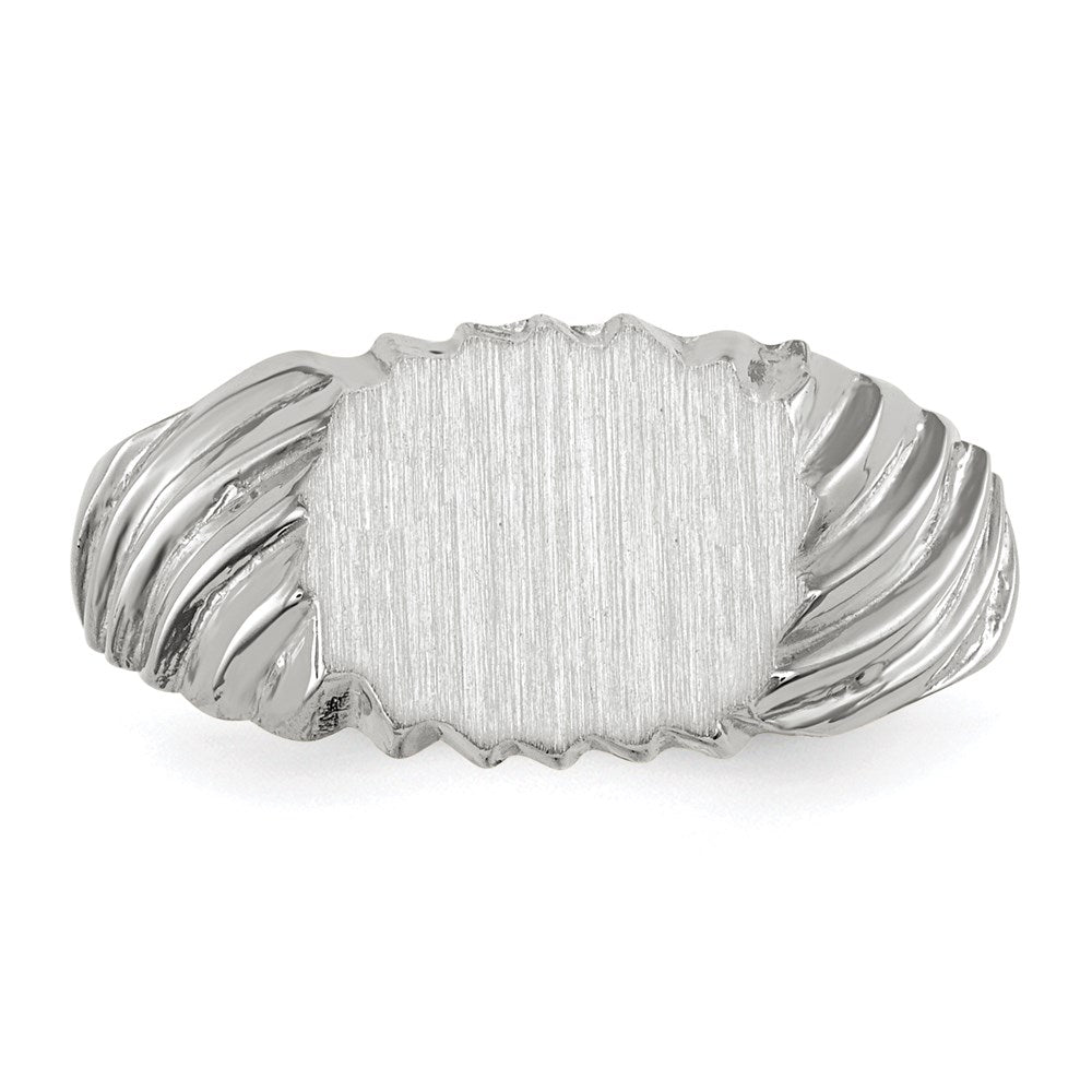 14k White Gold Signet Ring