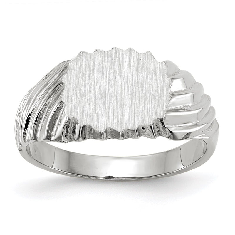 14k White Gold Signet Ring