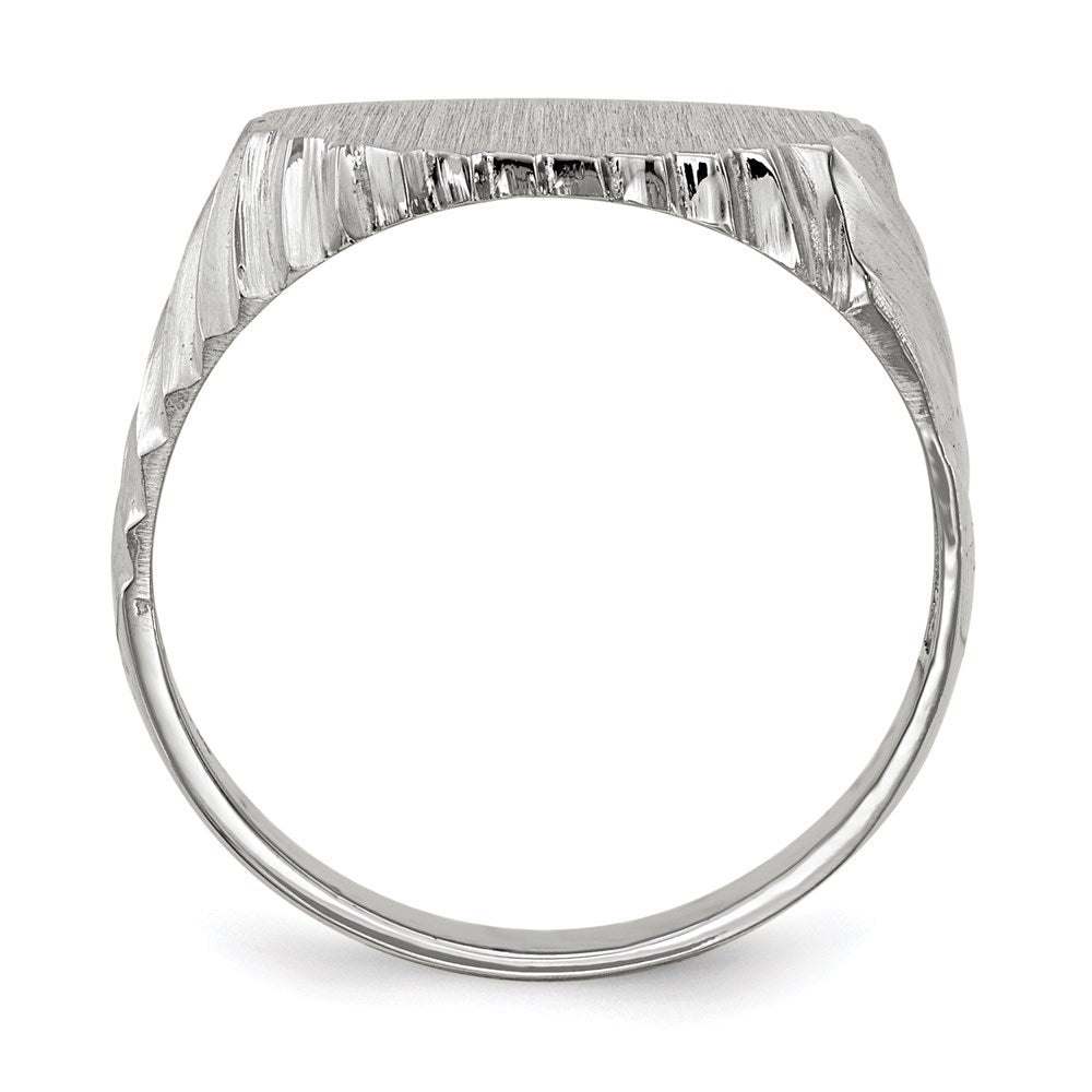 14k White Gold Signet Ring
