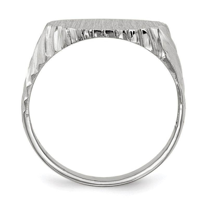 14k White Gold Signet Ring