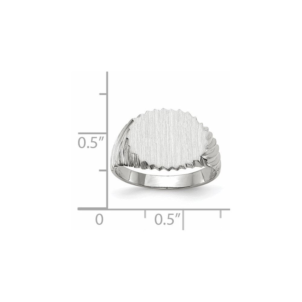 14k White Gold Signet Ring