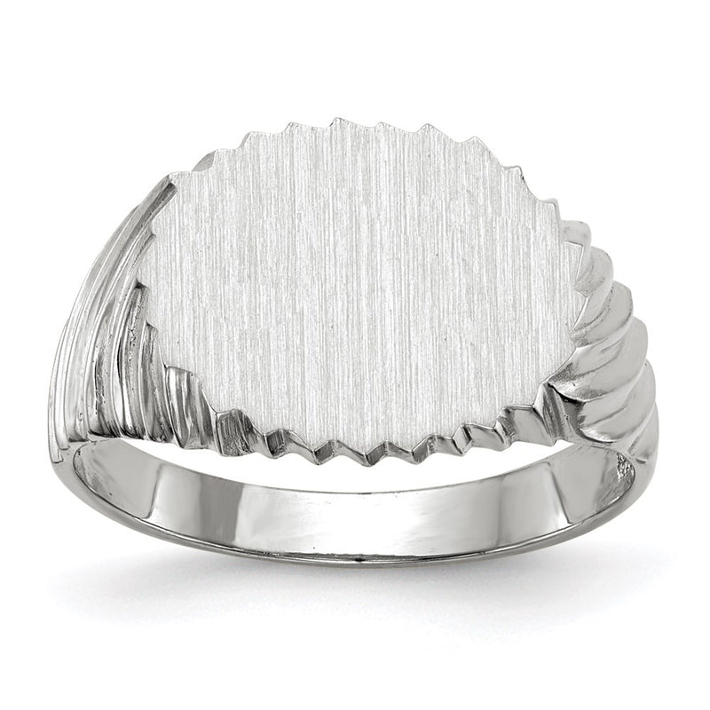 14k White Gold Signet Ring