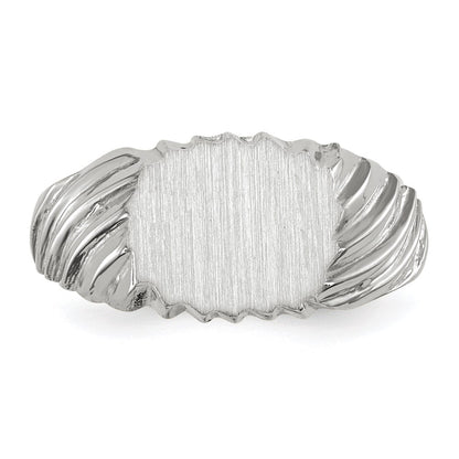 14k White Gold Signet Ring