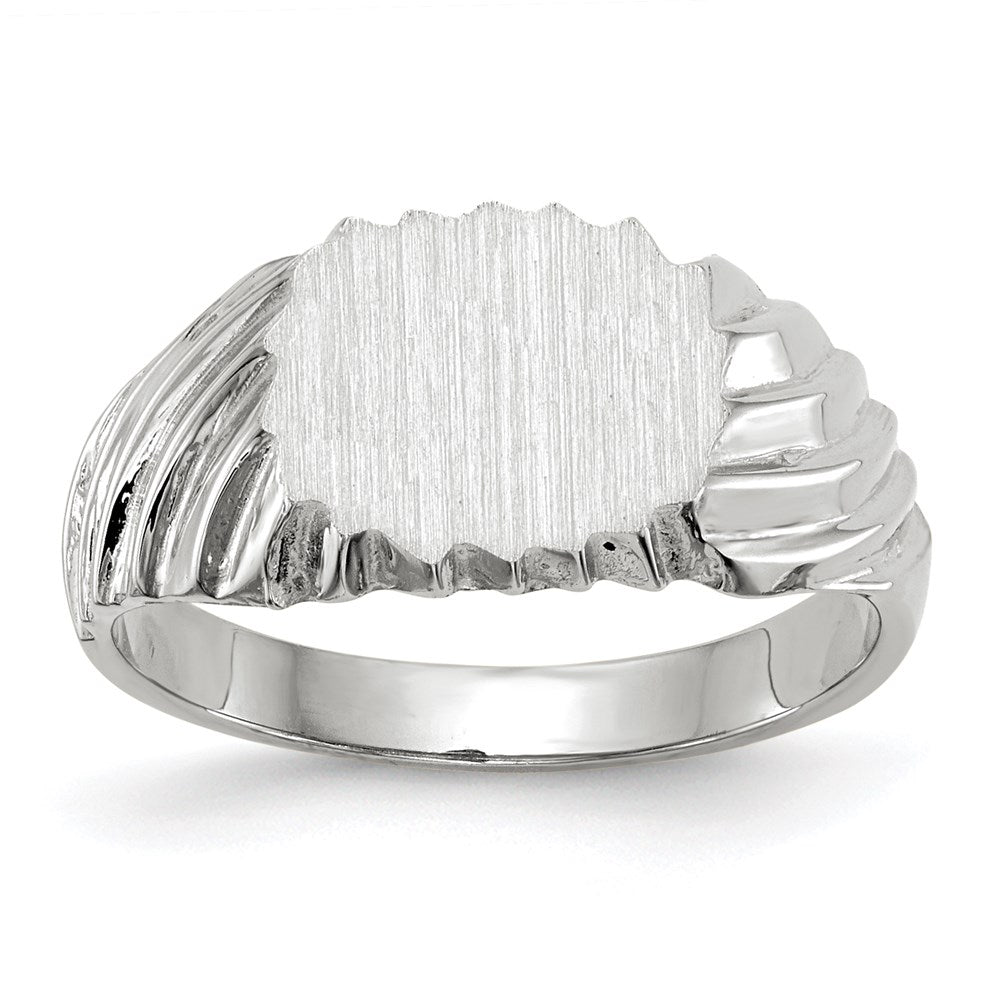 14k White Gold Signet Ring