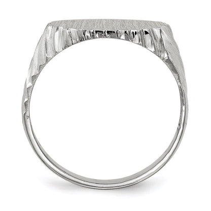 14k White Gold Signet Ring