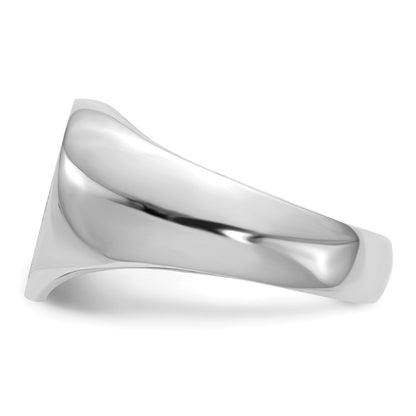 14k White Gold Signet Ring