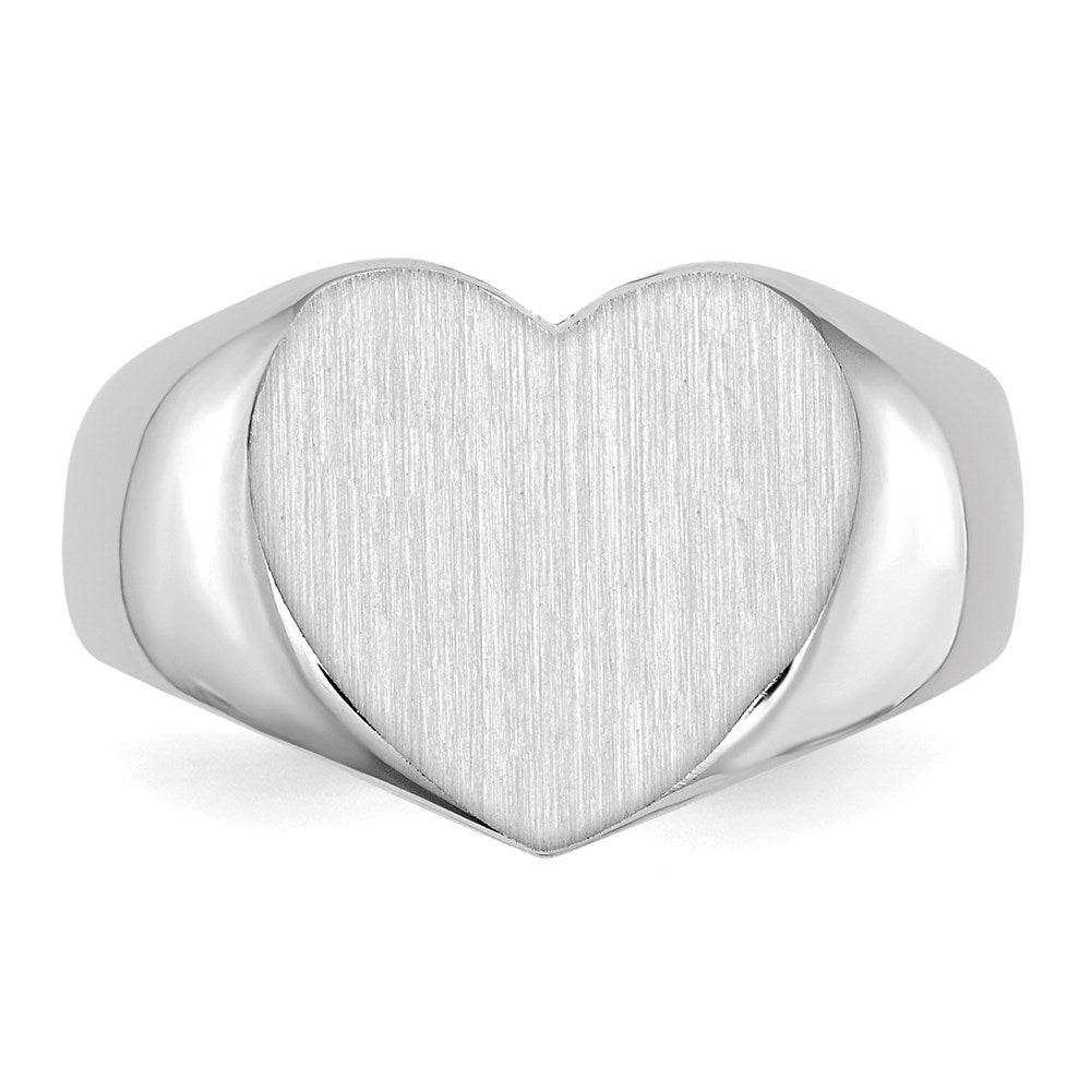 14k White Gold Signet Ring