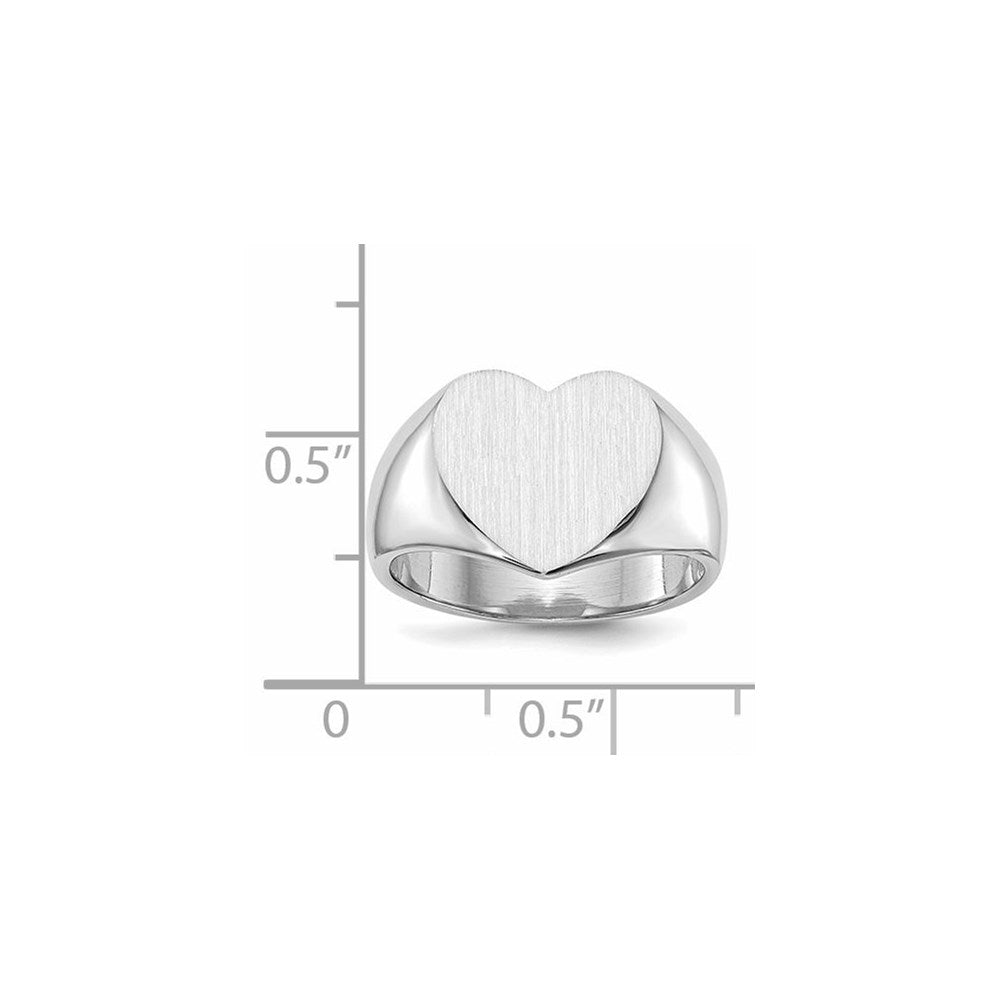 14k White Gold Signet Ring