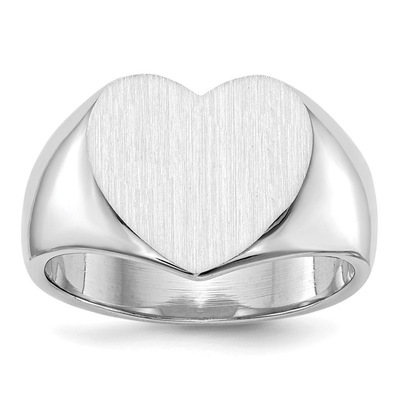 14k White Gold Signet Ring