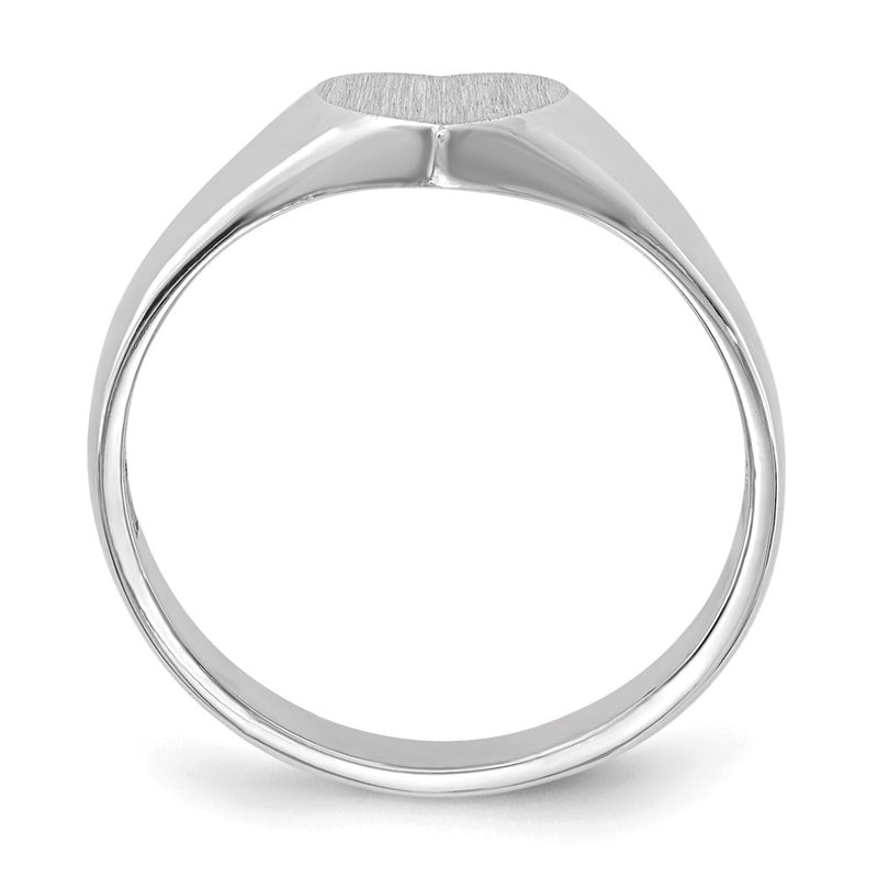 14k White Gold Signet Ring