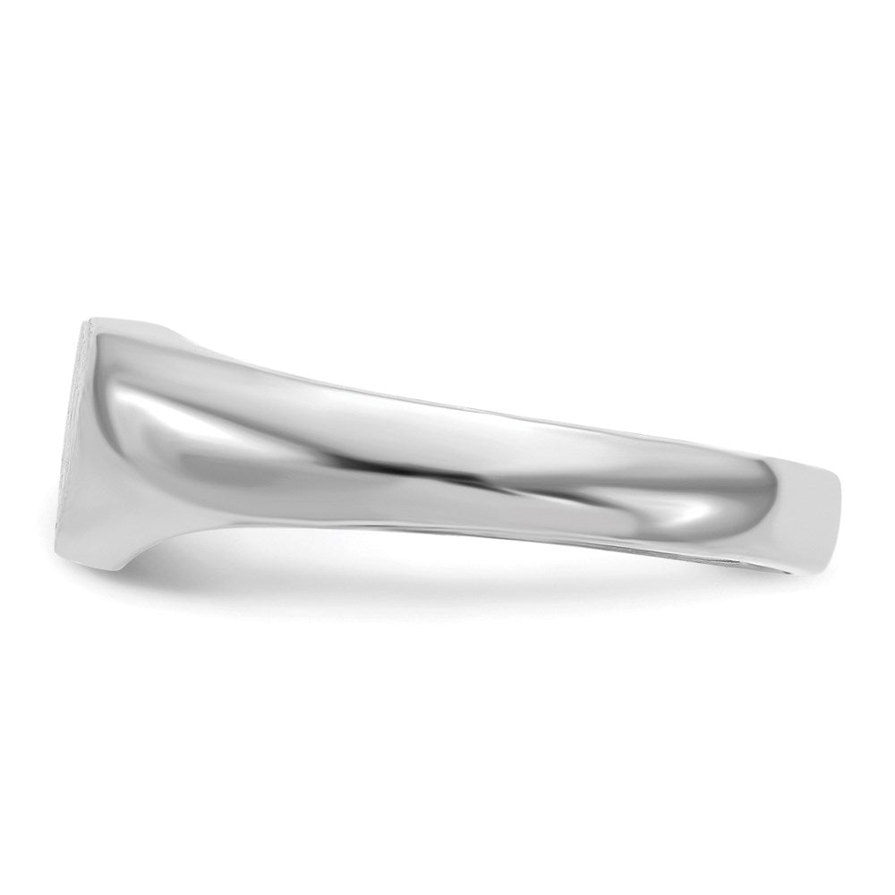 14k White Gold Signet Ring