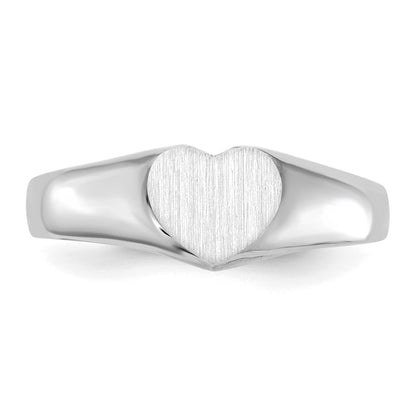 14k White Gold Signet Ring