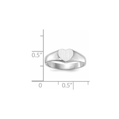 14k White Gold Signet Ring