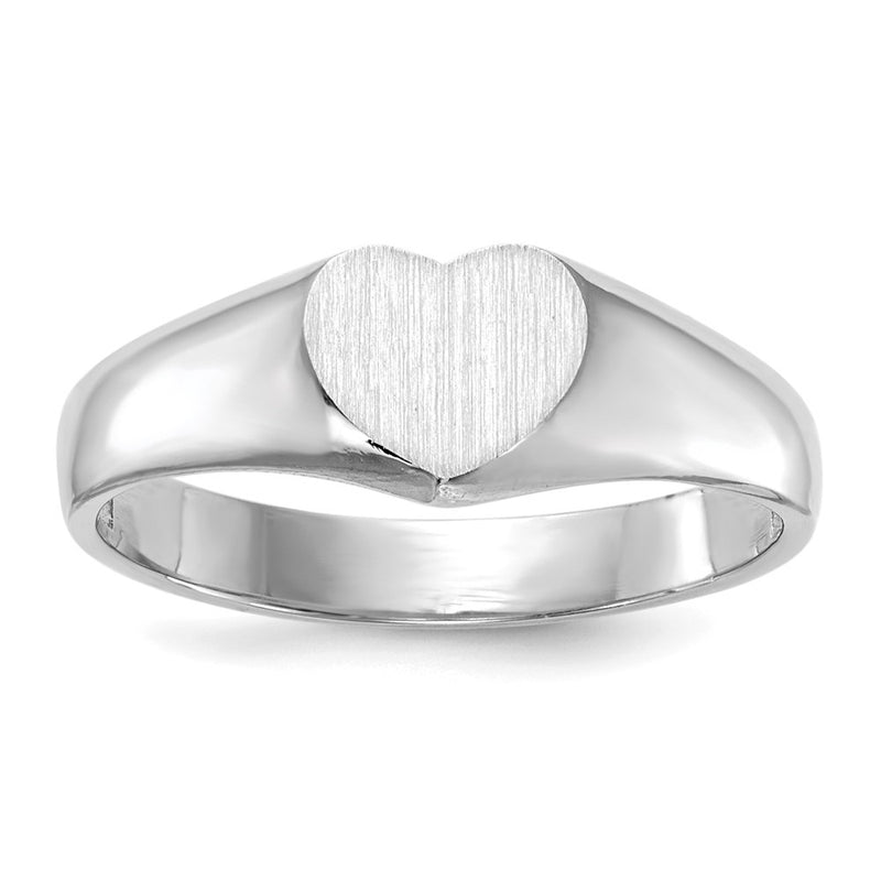 14k White Gold Signet Ring