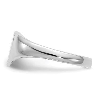 14k White Gold Signet Ring