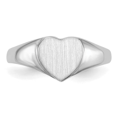 14k White Gold Signet Ring