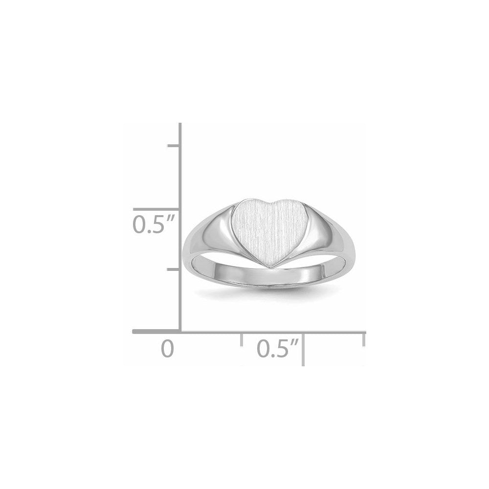 14k White Gold Signet Ring