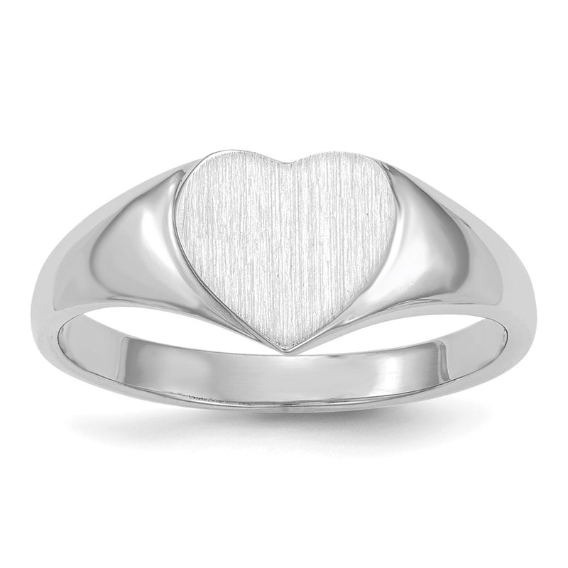 14k White Gold Signet Ring