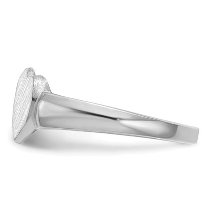 14k White Gold Signet Ring