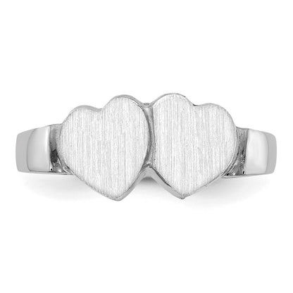 14k White Gold Signet Ring