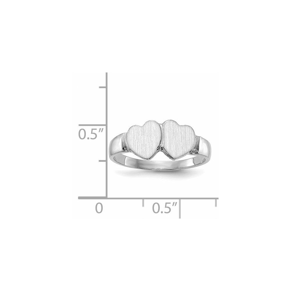 14k White Gold Signet Ring