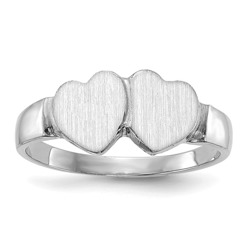 14k White Gold Signet Ring