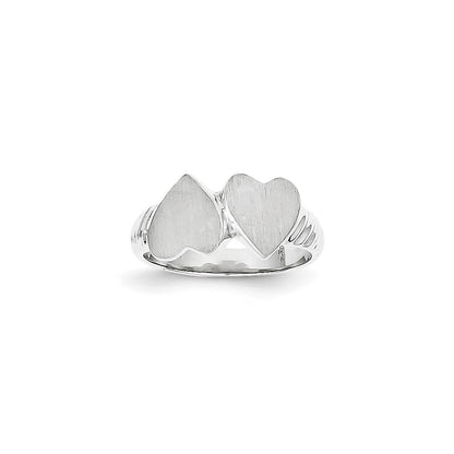 14k White Gold Signet Ring