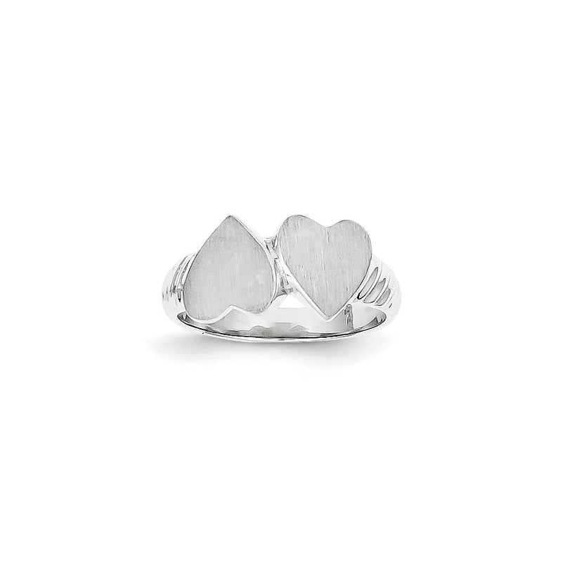 14k White Gold Signet Ring