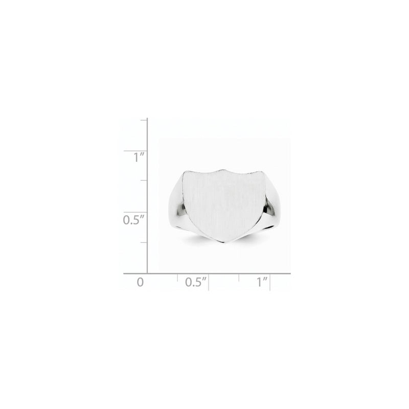14k White Gold Signet Ring