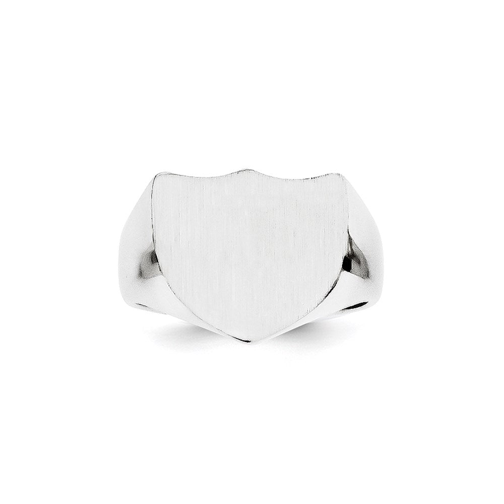 14k White Gold Signet Ring