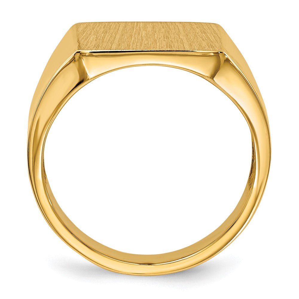 14K Yellow Gold 15.0x13.5mm Open Back Mens Signet Ring
