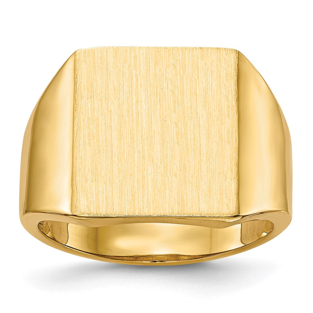 14K Yellow Gold 15.0x13.5mm Open Back Mens Signet Ring