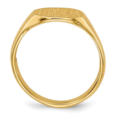 14K Yellow Gold Signet Ring 9mmx6.5mm Open Back