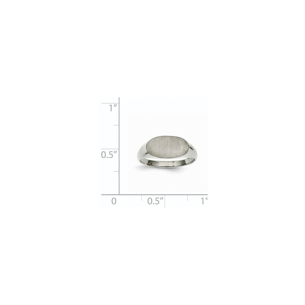 14k White Gold Signet Ring