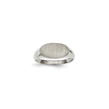 14k White Gold Signet Ring
