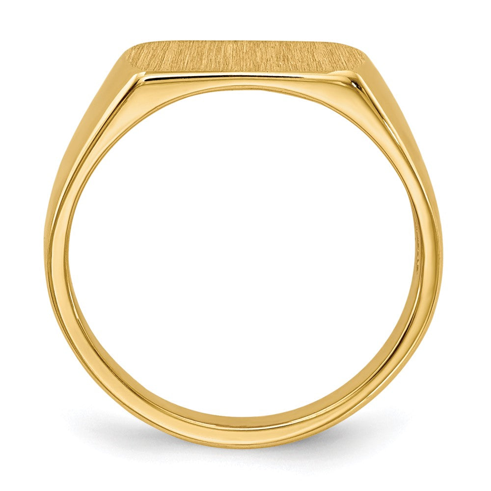 14K Yellow Gold Signet Ring 10mmx6mm Open Back