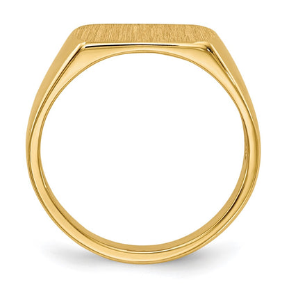 14K Yellow Gold Signet Ring 10mmx6mm Open Back