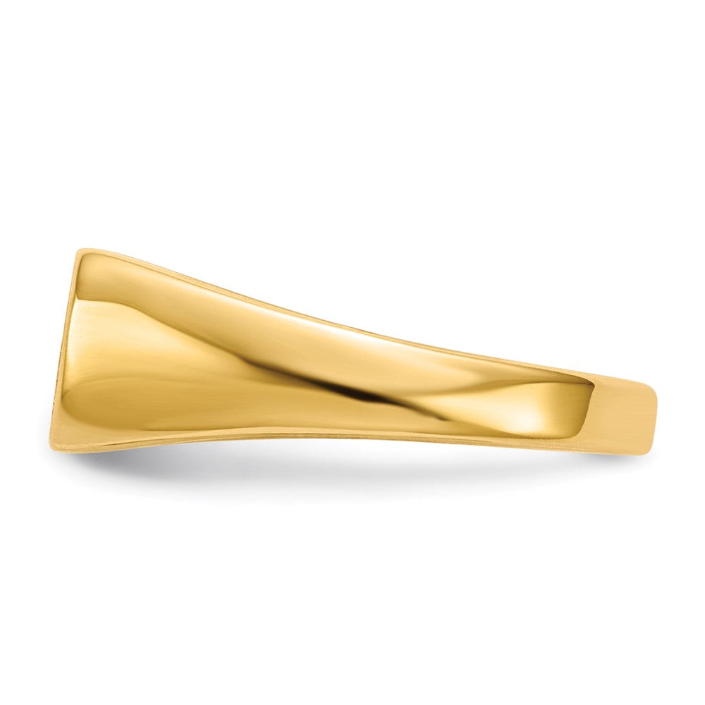 14K Yellow Gold Signet Ring 10mmx6mm Open Back