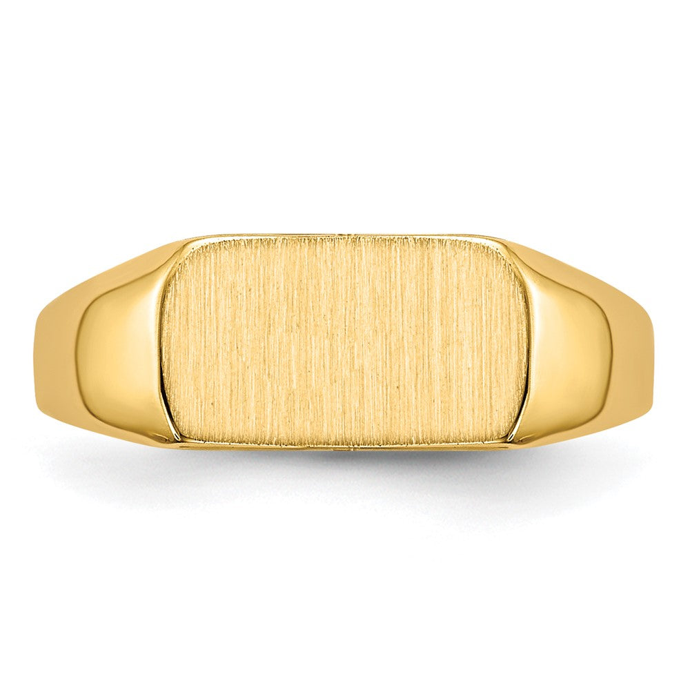 14K Yellow Gold Signet Ring 10mmx6mm Open Back