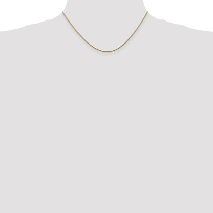 14K Yellow Gold 16 inch 1.1mm Round Snake with Lobster Clasp Chain Necklace