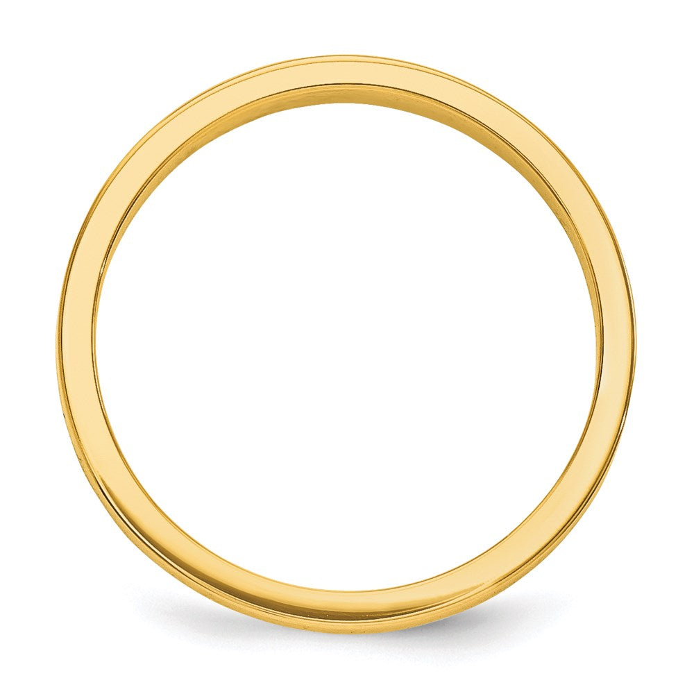 Solid 18K Yellow Gold 3mm Tapered Polished Men's/Women's Wedding Band Ring Size 6.5