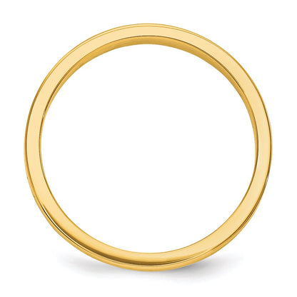 Solid 18K Yellow Gold 3mm Tapered Polished Men's/Women's Wedding Band Ring Size 6.5